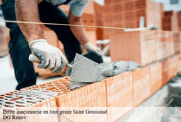 Petite maçonnerie en tout genre  saint-goussaud-23430 DG Renov